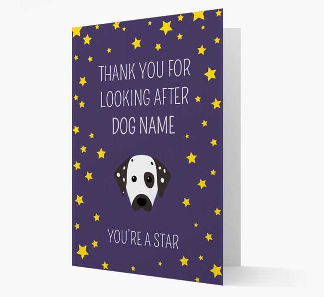 Personalised 'You're A Star' Thank You Card